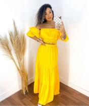Conjunto cropped + saia longa Conjunto cropped + saia longa