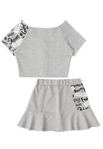 Conjunto Cropped Saia Mescla Lilimoon