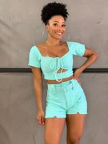 Conjunto cropped short de cinto / tamanho P Conjunto cropped short de cinto / tamanho P