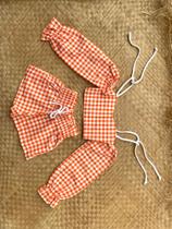 Conjunto cropped +short Vichy