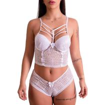 Conjunto Cropped Strappy - 3 Cores e 4 Tamanhos Fascino Conjunto Cropped Strappy - 3 Cores e 4 Tamanhos Fascino
