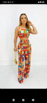 Conjunto cropperd/calça feminina
