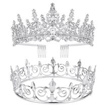 Conjunto Crown Set VELSCRUN Tiara Crown King Queen para homens e mulheres