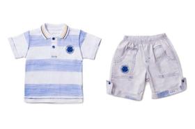 Conjunto Cruzeiro Infantil Polo e Bermuda Oficial