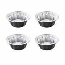 Conjunto cuisinart 4 mini bundts em aço inox antiaderente cmbm-4bnt Conjunto cuisinart 4 mini bundts em aço inox antiaderente cmbm-4bnt