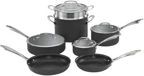 Conjunto cuisinart de panelas anodizada antiaderente 11 peças preto dsa-11 Conjunto cuisinart de panelas anodizada antiaderente 11 peças preto dsa-11