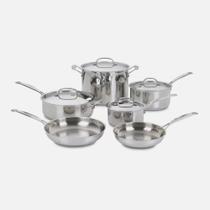 Conjunto cuisinart de panelas chef's classic 10 peças em aço inox 77-10p1 Conjunto cuisinart de panelas chef's classic 10 peças em aço inox 77-10p1