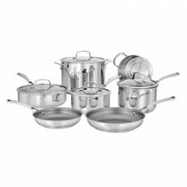 Conjunto cuisinart de panelas forever stainless collection 11 peças em aço inox 95-11