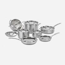 Conjunto cuisinart de panelas multiclad pro 12 peças em aço inox mcp-12n