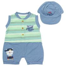 Conjunto curto 2 pçs verde claro para bebê bordado Conjunto curto 2 pçs verde claro para bebê bordado