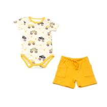 Conjunto Curto Bebê Carrinhos