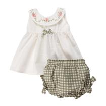 Conjunto Curto Bebê Menina Bata E Shorts