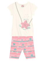 Conjunto Curto Brandili 36248 Infantil Estrela do Mar Algodão T. 01/03