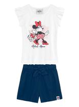 Conjunto Curto Brandili 36373 Infantil Minnie Mouse Algodão T. 01/03