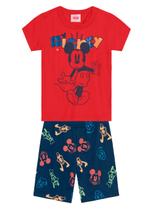Conjunto Curto Brandili 36376 Infantil Mickey Mouse Algodão T. 01/03