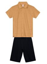 Conjunto Curto Brandili 36539 Infantil Camisa Com Botões Algodão T. 04/10 Conjunto Curto Brandili 36539 Infantil Camisa Com Botões Algodão T. 04/10