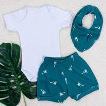 Conjunto curto com bandana minimalista verde Conjunto curto com bandana minimalista verde