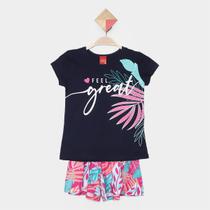 Conjunto Curto Infantil Kyly Estampado Menina