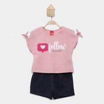 Conjunto Curto Infantil Kyly Estampado Menina Conjunto Curto Infantil Kyly Estampado Menina