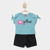 Conjunto Curto Infantil Kyly Estampado Menina