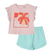 Conjunto Curto Infantil Menina Toddler Rosa - Hering