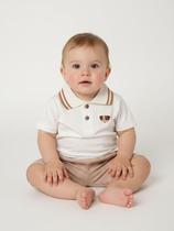 Conjunto Curto Infantil Para Bebê - CREME Conjunto Curto Infantil Para Bebê - CREME