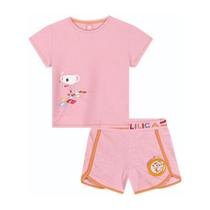 Conjunto Curto Lilica Ripilica Blusa e Short Amarelinha Rosa