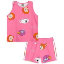 Conjunto Curto Lilica Ripilica Regata e Short Mundo Ripilica