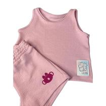 Conjunto Curto Lilica Ripilica Regata Short Rosa Claro
