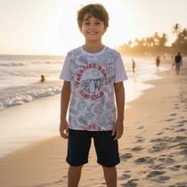 Conjunto Curto Menino Beach Camiseta e Bermuda -Rei Rex Conjunto Curto Menino Beach Camiseta e Bermuda -Rei Rex