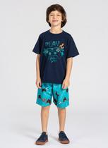 Conjunto Curto Menino Blusa e Bermuda Play Azul Conjunto Curto Menino Blusa e Bermuda Play Azul