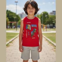 Conjunto Curto Menino Regata e Bermuda -Rei Rex