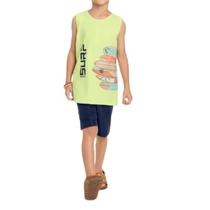 Conjunto Curto Menino Surf Regata e Shorts - Rei Rex