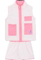 Conjunto Curto Shorts Off White Infantil Serelepe