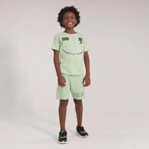 Conjunto Curto Tigor T Tigre Camiseta Bermuda Fun C1 Verde