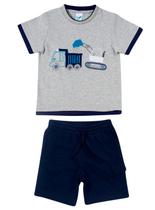 Conjunto Curto Tip Top 20881693K Infantil Bordado Algodão T. 01/03