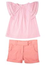 Conjunto Curto Tip Top 3080095 Infantil Menina Tricoline e Sarja T. 04/10