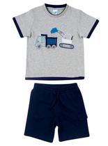 Conjunto Curto Tip Top 30881693 Infantil Bordado Algodão T. 04/10