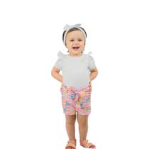 Conjunto Curto Verão Feminino Infantil Amarradinho