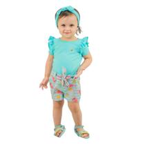 Conjunto Curto Verão Feminino Infantil Amarradinho