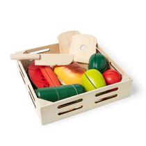 Conjunto Cutting Food Play Melissa & Doug com mais de 25 peças de madeira Conjunto Cutting Food Play Melissa & Doug com mais de 25 peças de madeira
