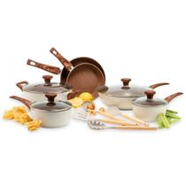 Conjunto d Panelas d Cerâmica Antiaderente 10 Pç c Espatulas