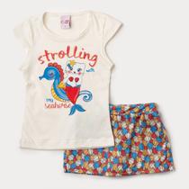 Conjunto Dahti Kids Cavalo Marinho Feminino - 2 Peças Conjunto Dahti Kids Cavalo Marinho Feminino - 2 Peças