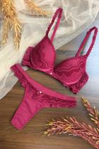 Conjunto Dália Luxuoso Feminino Sofisticado com Detalhes em Guipir Presente