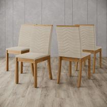 Conjunto de 04 Cadeiras Estofadas Dina Henn