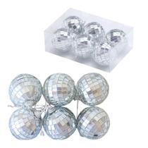 Conjunto de 06 Bolas discoteca com Espelho para Árvore de Natal Altomex ZSS001