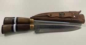 Conjunto de 09 polegadas aco 1070 cabo artezanal r470