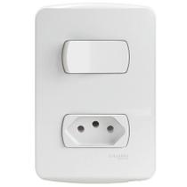 Conjunto de 1 Interruptor Simples + 1 Tomada 2p+t 10a 250v - Schneider Electric