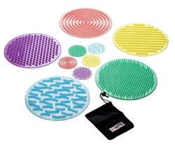 Conjunto de 10 Almofadas Táteis Sensory Circles TickiT Silishapes