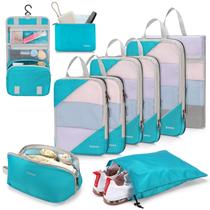 Conjunto de 10 Bolsas Organizadoras de Compressão Gonex para Viagem Conjunto de 10 Bolsas Organizadoras de Compressão Gonex para Viagem